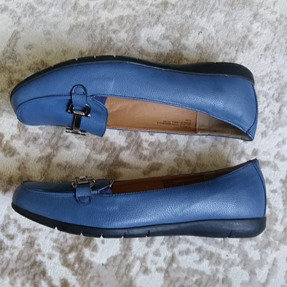 Comfort View Martha Faux Pebble Leather Horsebit Flats Shoes - Picture 10 of 13